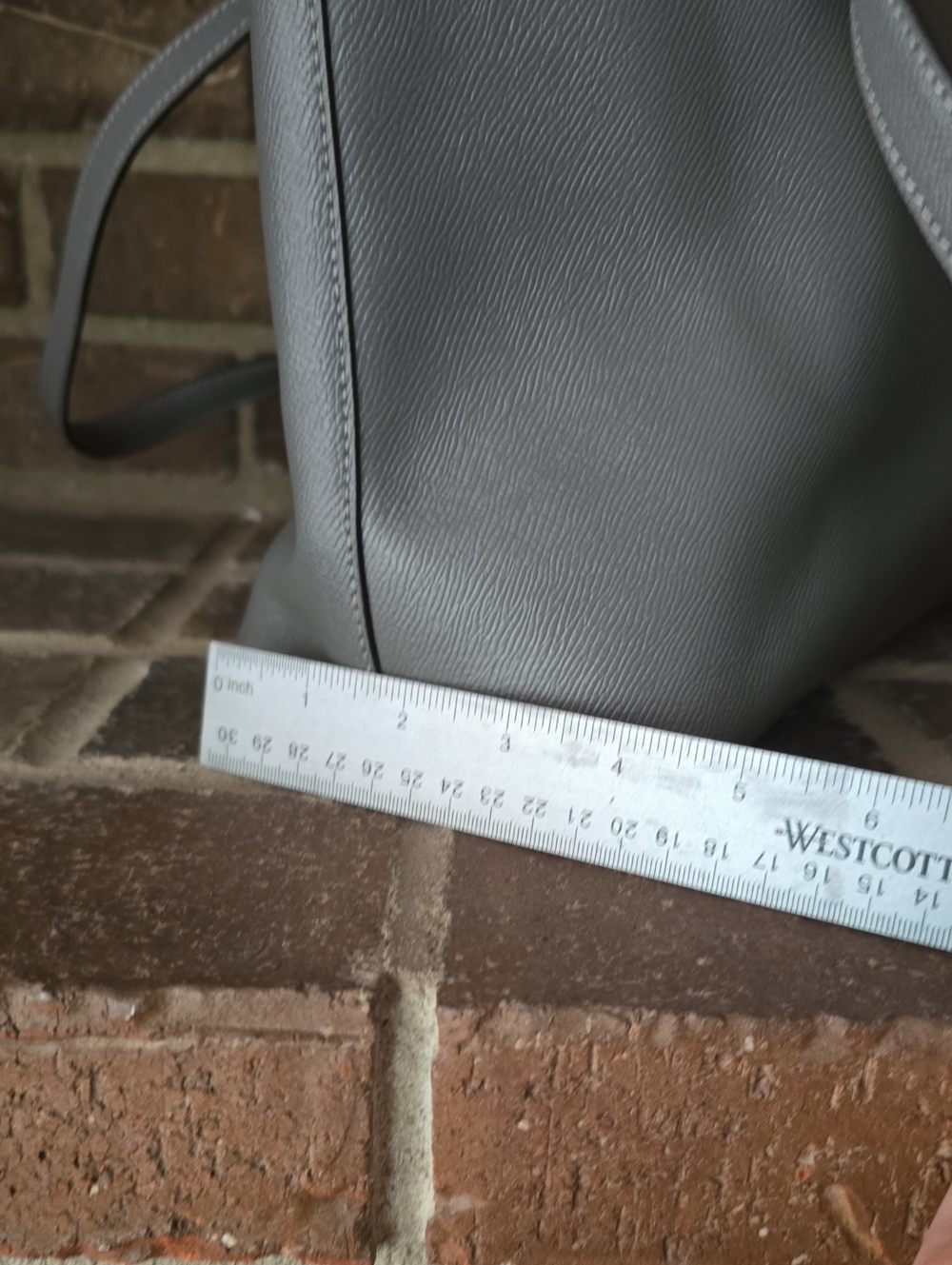 Coach Gallery Leather Tote Bag Handbag Leather Gray - Picture 7 of 7